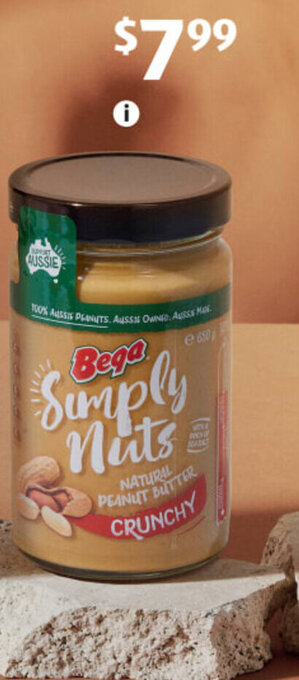 ALDI Bega Simply Nuts Natural Peanut Butter 650g offer