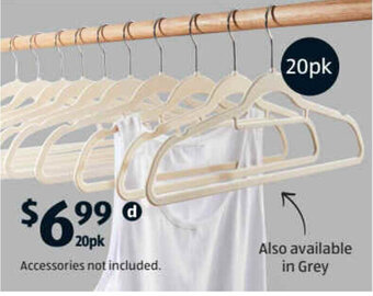 ALDI Flocked Coat Hangers 20pk offer