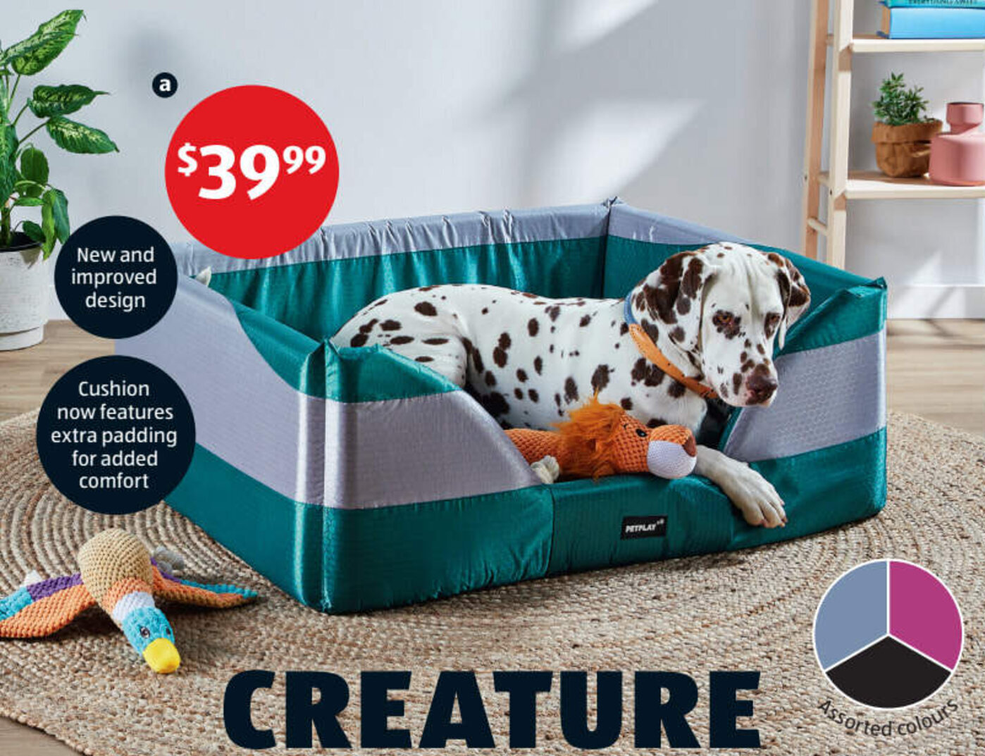 SelfHeating Dog Bed offer at ALDI