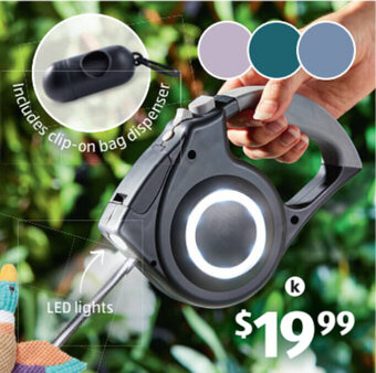 ALDI Retractable Lead With Led Lights offer