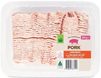 Woolworths Australian Lean Pork Mince 500g offer