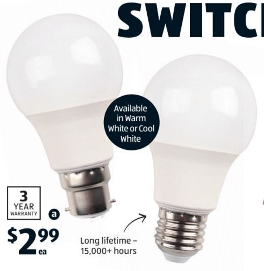 A60 Led Globes 9W offer at ALDI