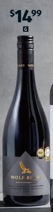 ALDI Wolf Blass Exclusive Release Shiraz Cabernet Sauvignon 2021 750ml offer
