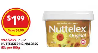 ALDI Nuttelex Original 375g offer