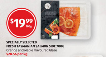 ALDI Specially Selected Fresh Tasmanian Salmon Side 700g offer