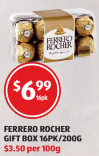 ALDI Ferrero Rocher Gift Box 16pk/200g offer