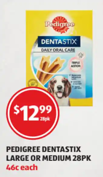ALDI Pedigree Dentastix Large or Medium 28pk offer