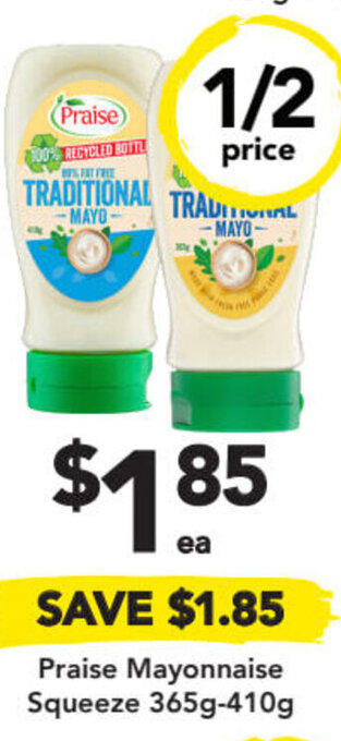 Drakes Praise Mayonnaise Squeeze 365g-410g offer