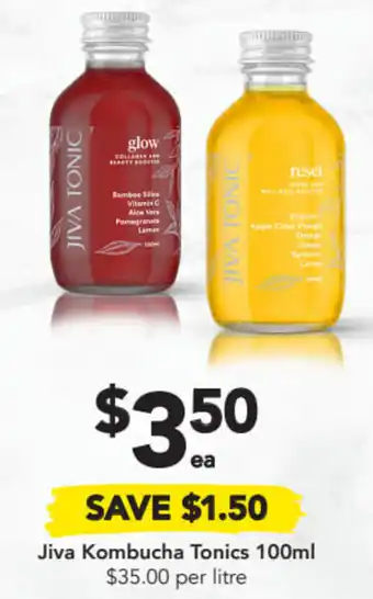 Drakes Jiva Kombucha Tonics 100ml offer
