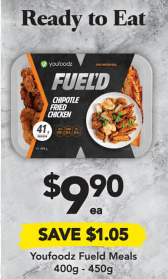Drakes Youfoodz Fueld Meals 400g-450g offer