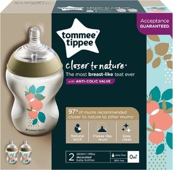 Woolworths Tommee Tippee Moda Feeding Bottles 260ml Pk 2 offer