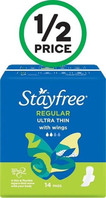 Woolworths Stayfree Ultra Thin Pads Pk 10-16 offer