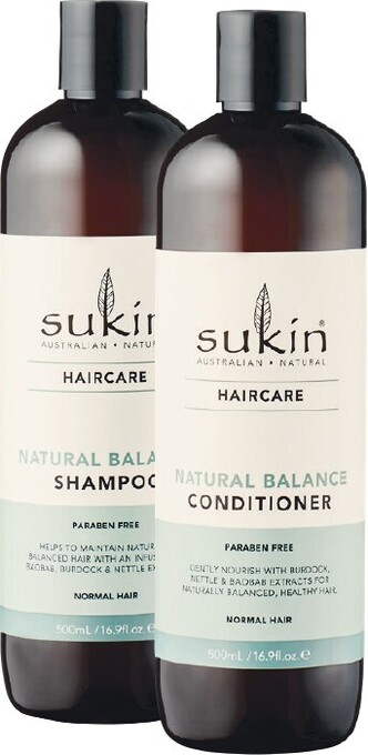 Woolworths Sukin Natural Balance Shampoo or Conditioner 500ml offer