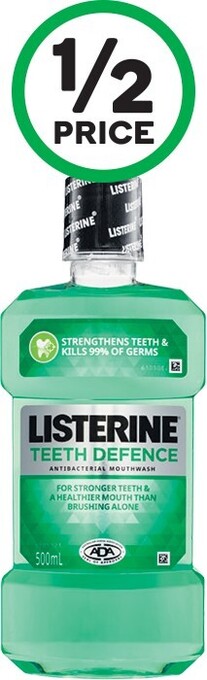 Woolworths Listerine Teeth Defence 500ml offer
