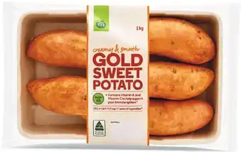 Woolworths Australian Gold Sweet Potatoes 1 kg Pack offer