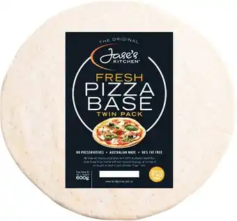 Woolworths Jaseu2019s Kitchen Pizza Base 600g Pk 2 u2013 From the Fridge offer