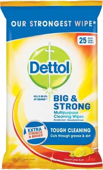 Dettol Big & Strong Wipes Pk 25