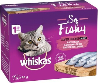 Woolworths Whiskas Oh So Wet Cat Food 12 x 85g offer