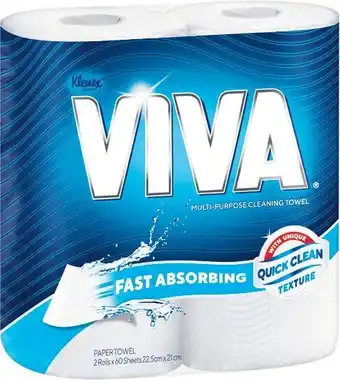 Kleenex Viva or Select A Size Paper Towel Pk 2