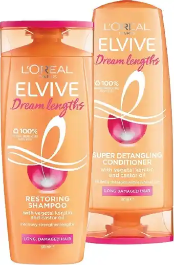 Woolworths L'Oreal Paris Elvive Dream Lengths Shampoo or Conditioner 300ml offer