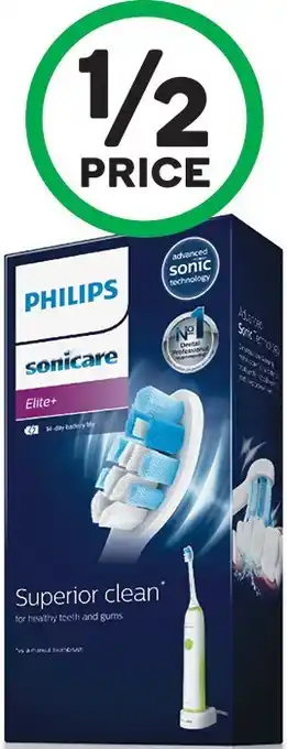 Woolworths Philips Sonicare Superior Clean Power Toothbrush Pk 1 offer