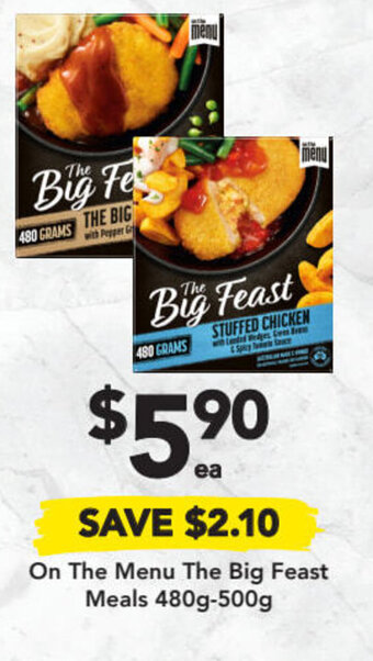 Drakes On The Menu The Big Feast Meals 480-500g offer