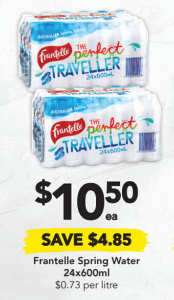 Drakes Frantelle Spring Water 24x600ml offer