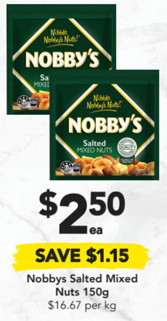 Drakes Nobbys Salted Mixed Nuts 150g offer