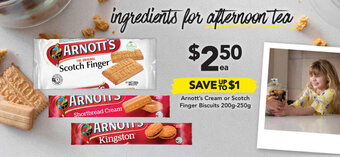 Drakes Arnott's Cream or Scotch Finger Biscuits 200g-250g offer