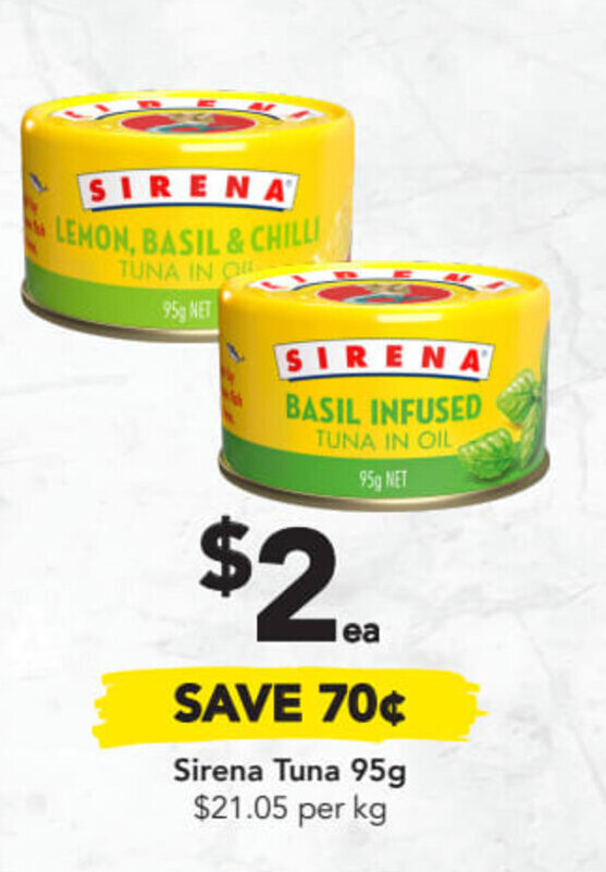 Sirena Tuna 95g offer at Drakes