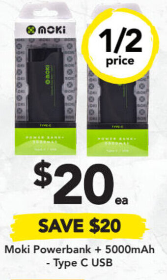 Drakes Moki Powerbank + 5000mAh - Type C USB offer