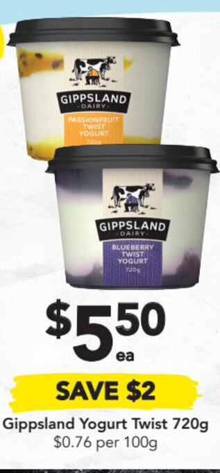 Drakes Gippsland Yogurt Twist 720g offer