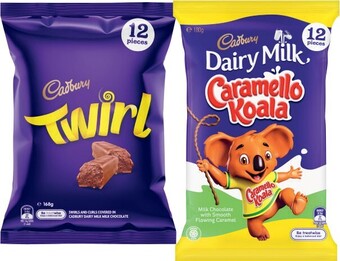 Coles Cadbury Sharepack 144g-180g offer