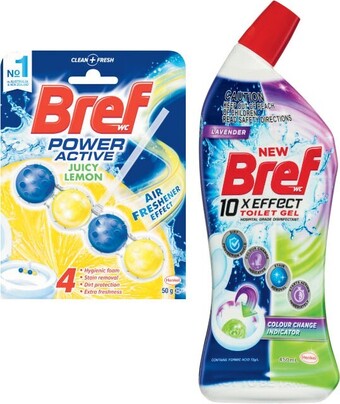 Coles Bref Power Active 50g or Toilet Cleaning Liquid 450mL offer
