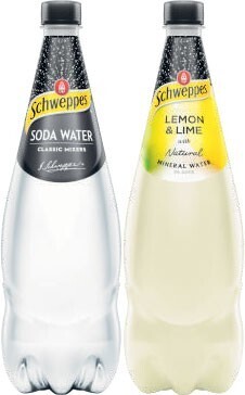 Coles Schweppes Mixers or Soft Drinks or Mineral Waters 1.1 Litre offer