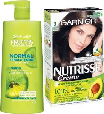 Coles Garnier Fructis Shampoo or Conditioner 850mL or Garnier Nutrisse Hair Colour 1 Pack offer