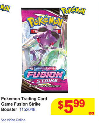 Mr Toys Pokemon Trading Card Game Fusion Strike Booster offer