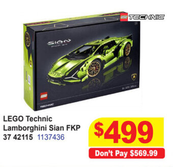 Mr Toys Lego Technic Lamborghini Sian FKP 37 42115 offer