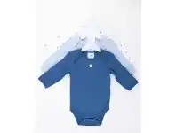 Baby Bunting 4Baby Bodysuit Long Sleeve 3 Pack Navy 0000 offer