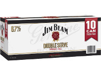 Liquorland Jim Beam White Double Serve 6.7% Can 375ml (10pk) offer