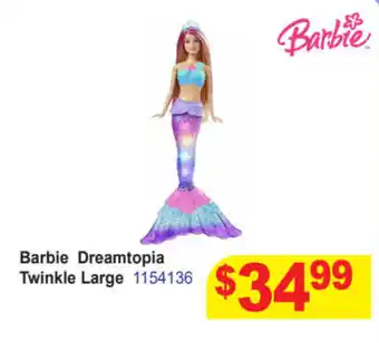 Mr Toys Barbie Dreamtopia Twinkle Large offer