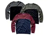 Harris Scarfe Bronson Basic Taylor Splice Crew Neck Fleece or Holt Stripe Trackpant offer