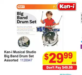 Mr Toys Kan-i Musical Studio Big Band Drum Set Assorted offer