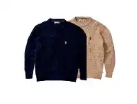 Harris Scarfe U.S. Polo Assn. Big Men’s Crew Neck Textured Knit with Embroidered Logo XL-3XL offer
