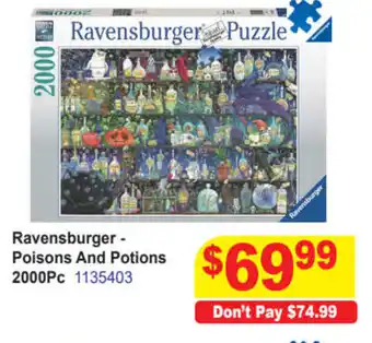 Mr Toys Ravensburger - Poisons And Potions 2000Pc offer