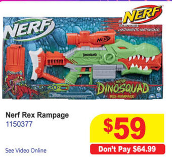 Mr Toys Nerf Rex Rampage offer