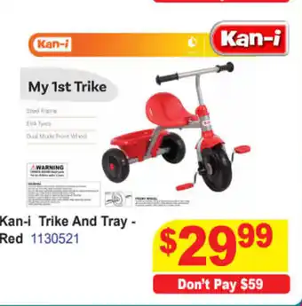 Mr Toys Kan-i Trike And Tray - Red offer