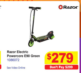 Mr Toys Razor Electric Powercore E90 Green offer
