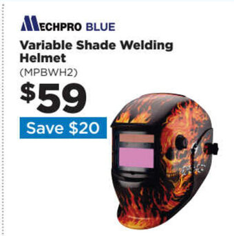 Repco Mechpro Blue Variable Shade Welding Helmet offer