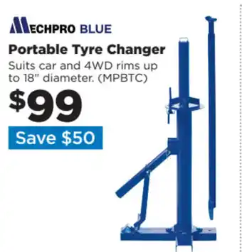 Repco Mechpro Blue Portable Tyre Changer offer